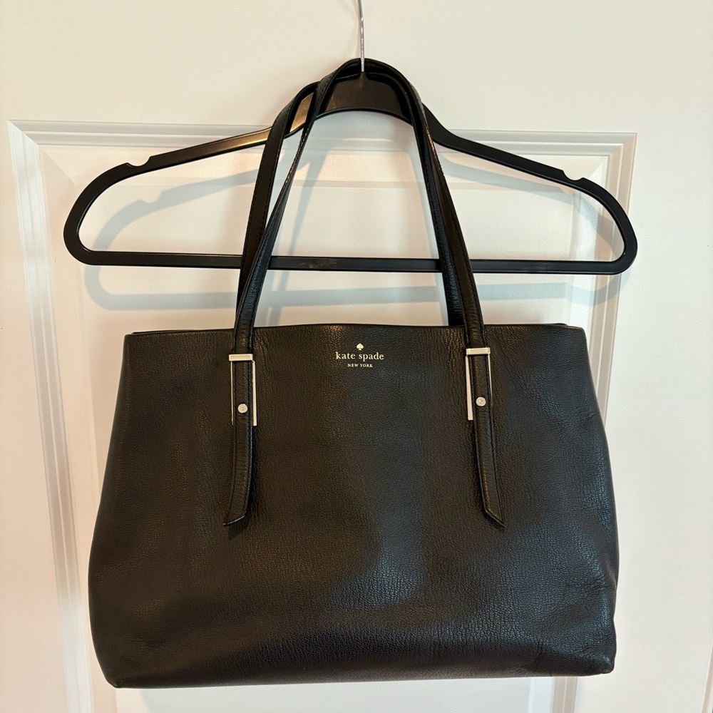 Kate Spade Black Leather Tote Bag